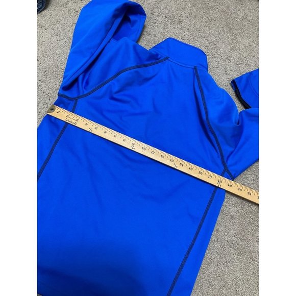 UNDER Armour Men's Blue Pullover 1/4 Zip Size SM/P Electric Blue Green - Picture 8 of 8